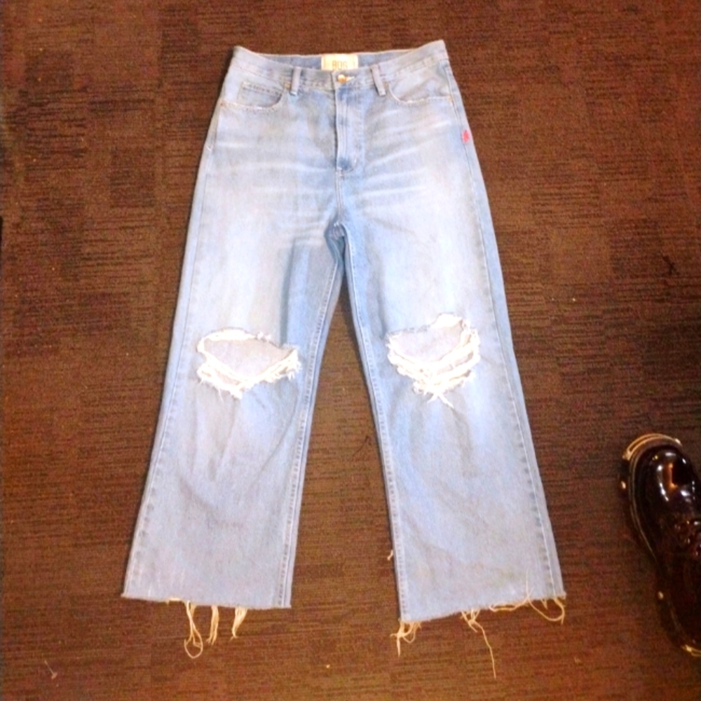 Distressed Blue Jeans